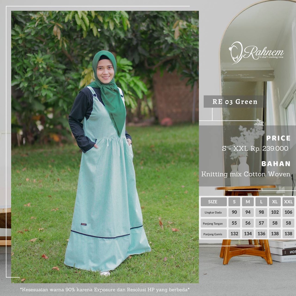 Gamis Terbaru Rahnem RE 03 / Fashion Muslim Gamis