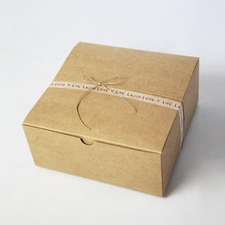

Kardus Packing Kecil Online Shop 8x8x3 cm Dus Packing Kecil Box Packaging Kue, Kado, Roti Kraft Mini