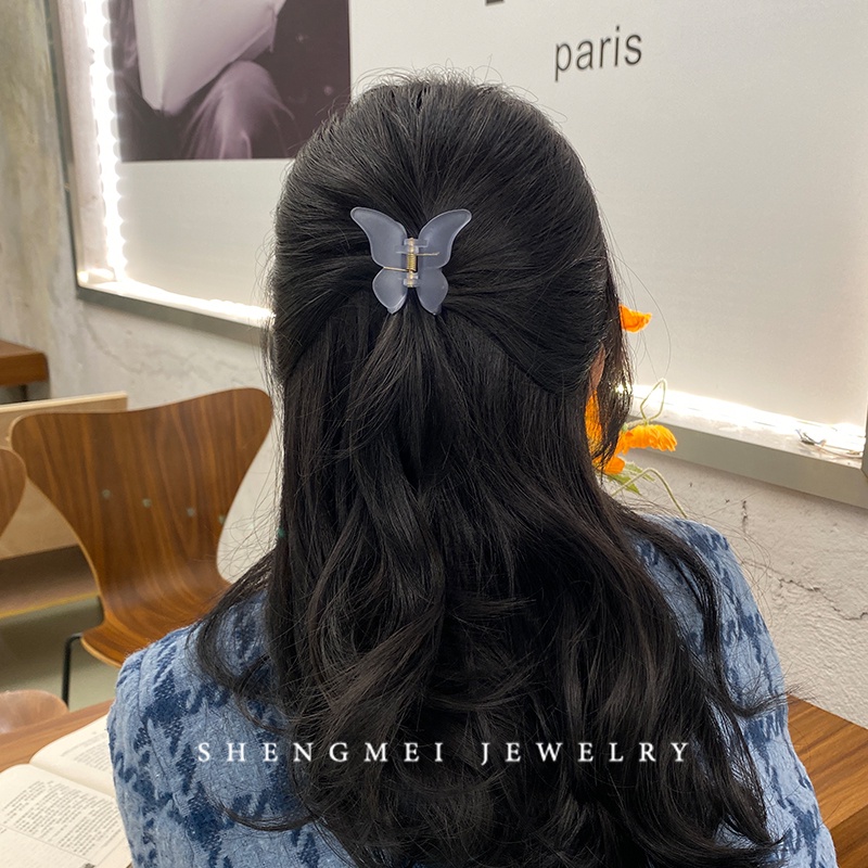 Jepit Rambut Kupu Scrub Korea Manis Lucu Gadis grab clips