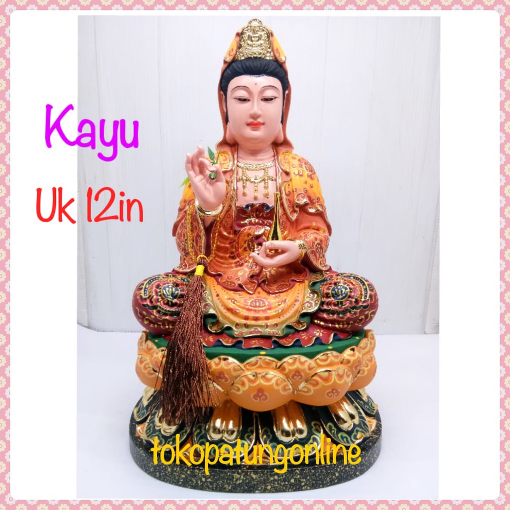 PATUNG KWAN IM KAYU 12IN 21A