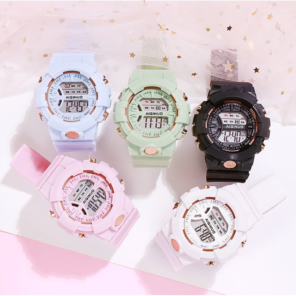 Jam Tangan Digital Unisex #592 Anti Air Student Watch Korea Fashion Waterproof Casio Pria Wanita