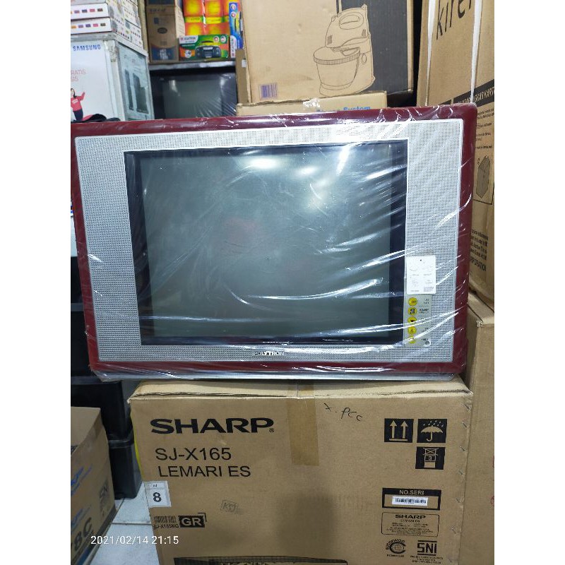 DIGITAL TV TABUNG POLYTRON 21 IN RED
