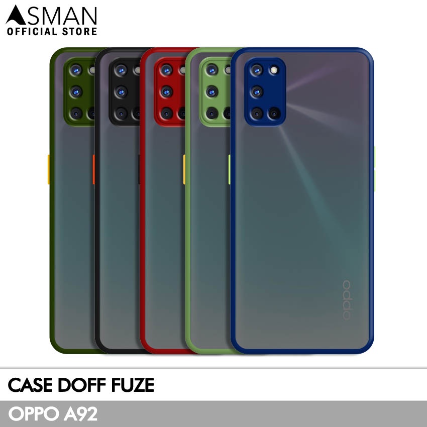 Asman Case Oppo A92 Doff Fuze Premium Shield Protector