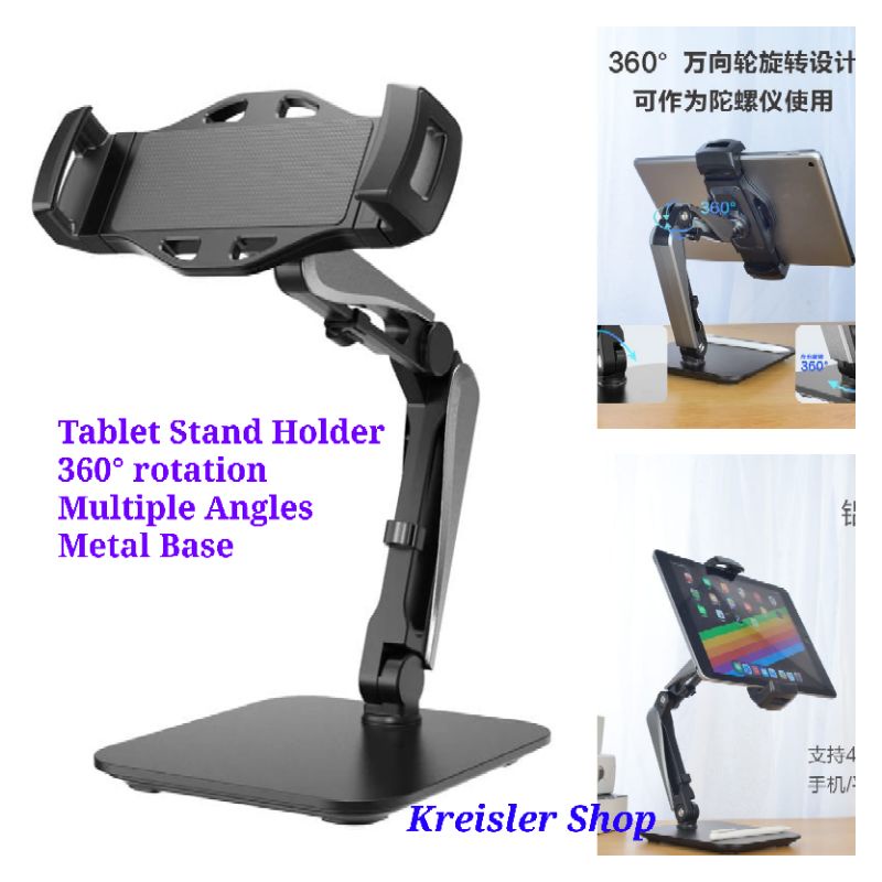 Tablet Holder Bahan Besi Tablet Stand Holder 360 rotation Stand tablet kuat dan kokoh