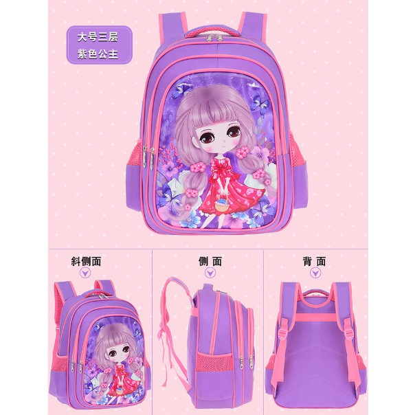 Tas Ransel Anak Perempuan / Tas Sekolah Anak Gaya Putri Kartun Korea