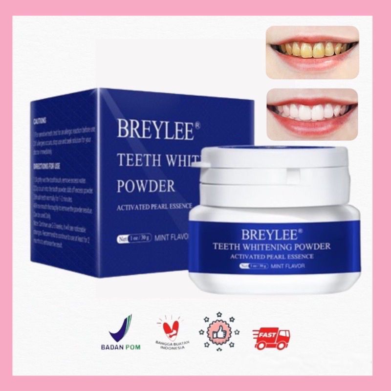 BREYLEE THEET WHITENING POWDER PEMUTIH GIGI 35GR