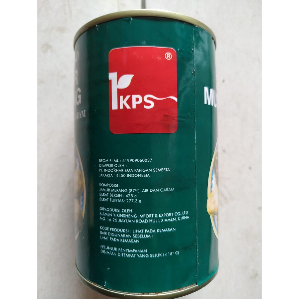 JAMUR MERANG DALAM LARUTAN GARAM IKPS 425 GRAM