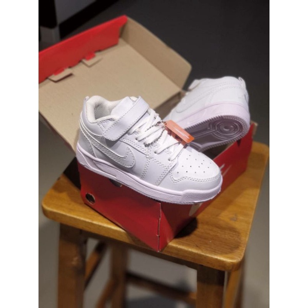 sepatu sneakers nike air jordan full white anak balita mulai dari 1 tahun sampai 8 tahun
