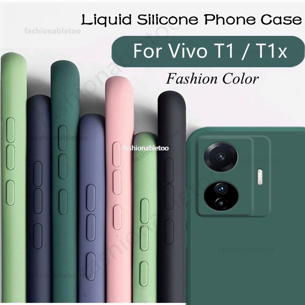 Soft Case Vivo T1 5G Vivo T1 Pro Liquid Silikon Slim Skin Candy Macaron Bludru