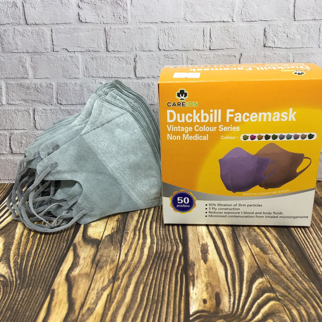 MASKER DUCKBILL CAREION VINTAGE DUCKBIL FC FULLCOLOUR FULLCOLOR FULL COLOUR FULL COLOR SERIES ISI 50PC MASKER CAREION DUCK BILL VINTAGE 3D SOFT COLOUR WARNA SOFT Dusty Pink Sky Blue Lilac Matcha Shrimpink Apricot Peach Abu Pink Soft Pink FACEMASK FACE MAS