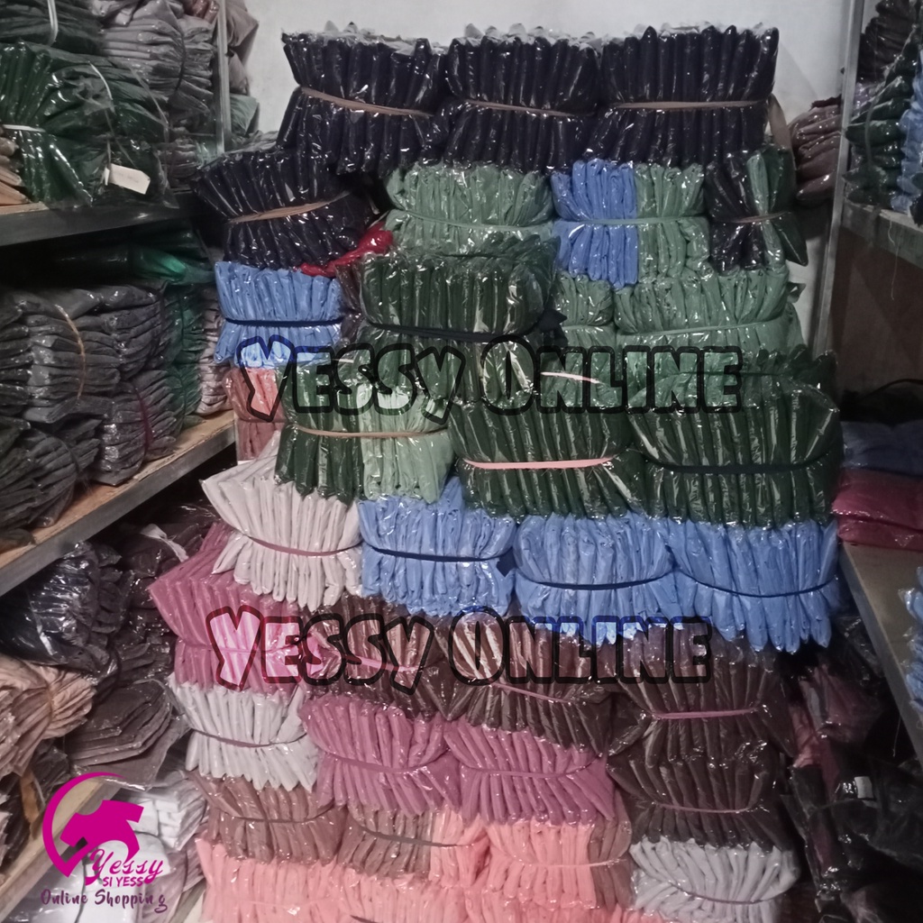 (Free Cadar) Khimar Syari Krudung Extra Super Jumbo Wolfis Hijab Jilbab Instan Kerudung Instant-7