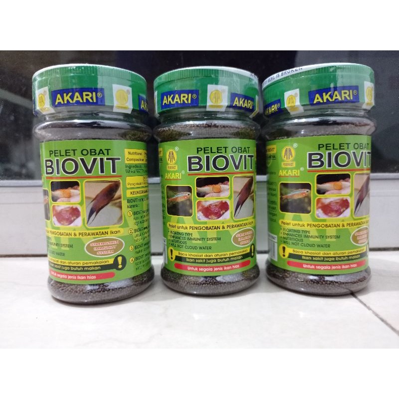 MAKANAN IKAN OBAT AKARI AA BIOVIT 100gr