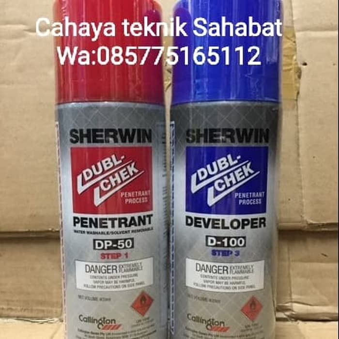 Sherwin penetrant/Sherwin developer/spotchek/crack detector