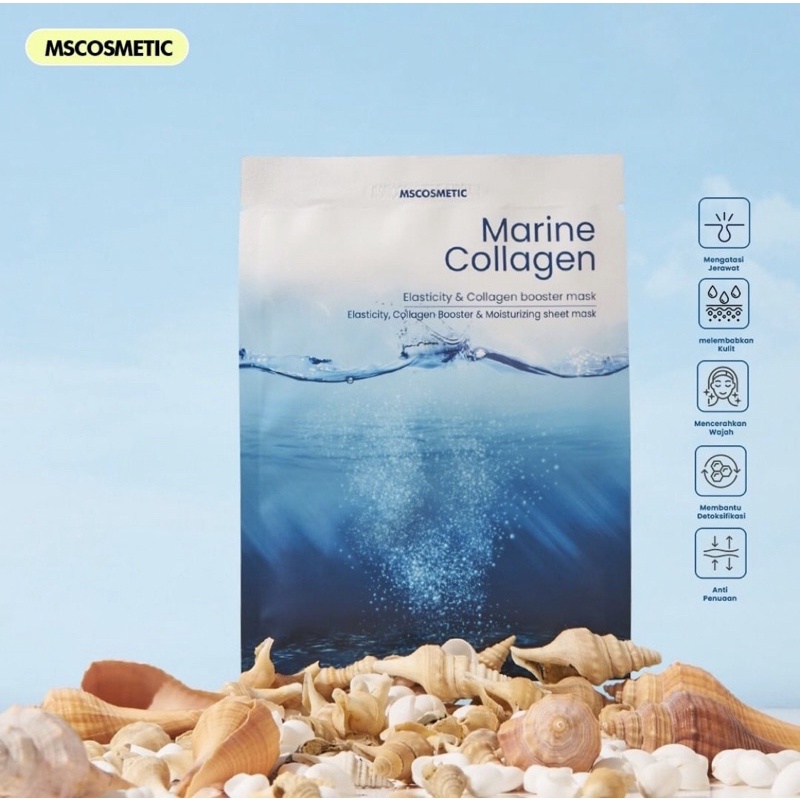 MARINE COLLAGEN SHEET MASK 1 PCS MURAH MERIAH MSGLOW MSCOSMETIC