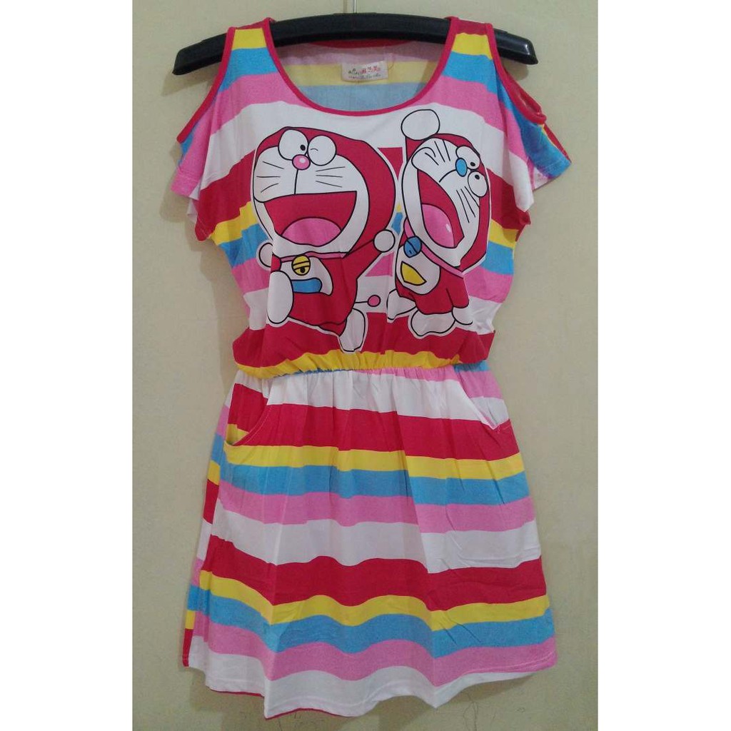 DSDR25 - Dress Fashion Doraemon Rainbow Pink