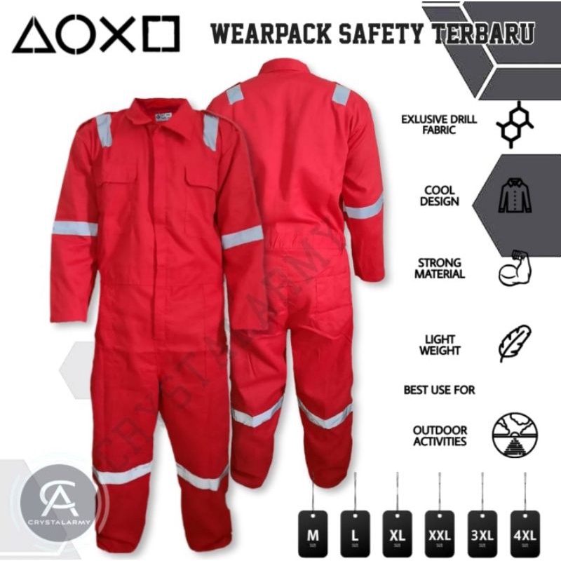 GROSIR Wearpack safety CEMARA / wearpack langsungan / katelpak bengkel / baju bengkel / baju proyek