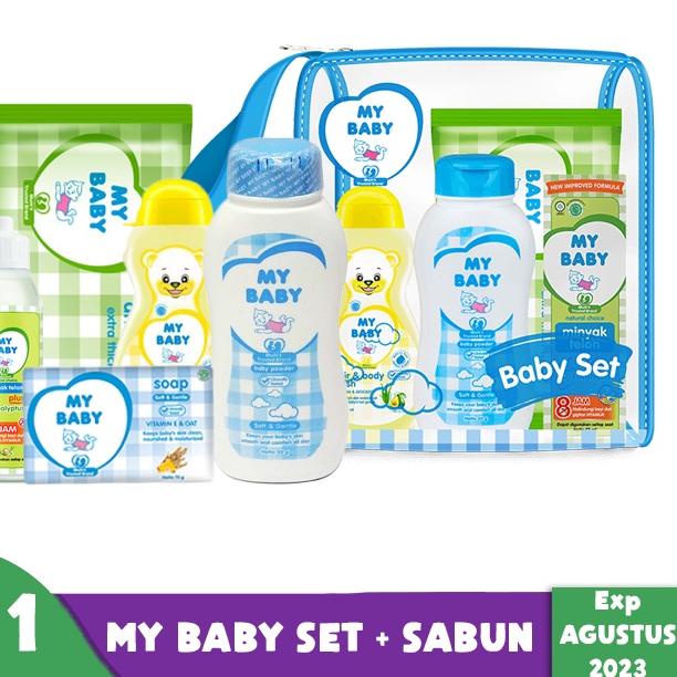 My Baby Gift Set Bag 5in1|Paket Lengkap Perlengkapan Mandi Bayi|Kado Gift Set Baru Lahiran|Paket Bep