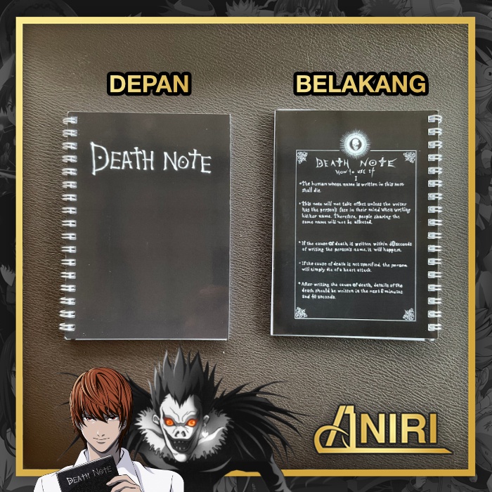 

Note Ring Death Note Anime Ukuran A5 & A4