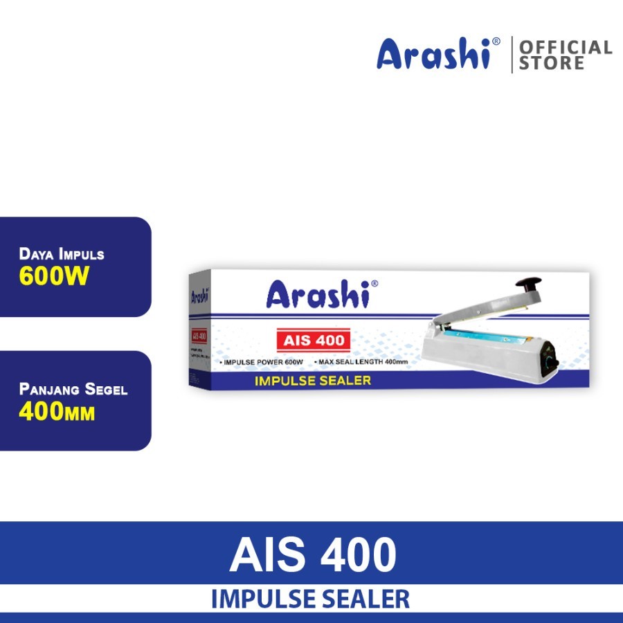 Arashi Impulse Sealer AIS 400 Mesin Press Plastik 40 cm