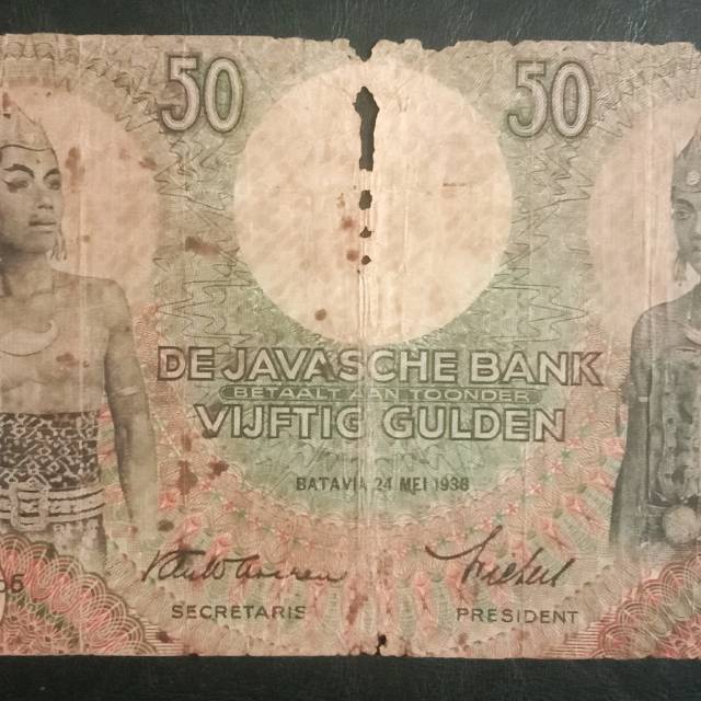 Uang kuno Indonesia seri wayang 50 gulden