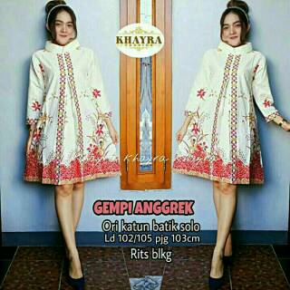 TUNIK BATIK GEMPI ANGGREK DRESS WARNA TOSCA BIRU OREN TUNIK BATIK GEMPI ANGGREK DRESS WARNA TOSCA BIRU OREN