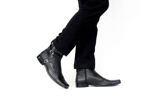 FULL LEATHER Sepatu Jenggel Semi Boot Full Kulit Asli Original Cevany Pacuan Rider Ala Koboy CH1