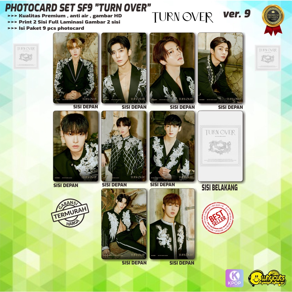 PHOTOCARD SET PC PREMIUM SF9 TURN OVER ( isi 9pcs dapat semua )