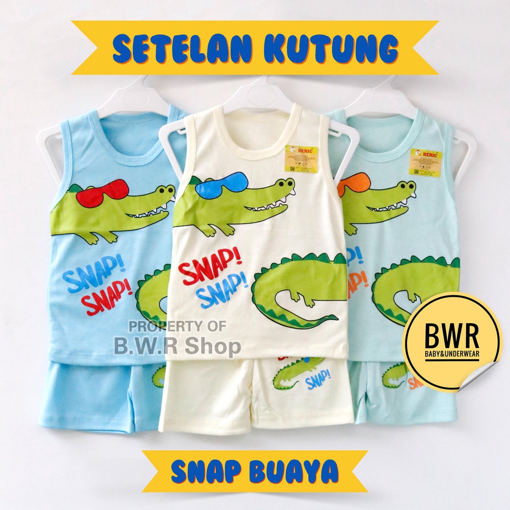 Setelan KUTUNG BERIC Warna Motif / Setelan Anak Unisex 1-2 Tahun / Piyama Anak Kutung | Bwr IX