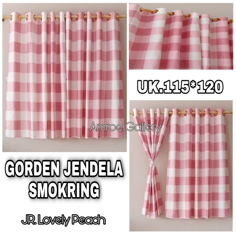 GORDEN JENDELA PENDEK SMOKRING  KAMAR RUMAH  MURAH PENDEK RING MINIMALIS POLOS