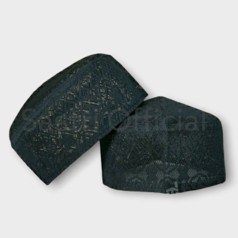 Peci jaring kopiah jaring Peci hitam Peci jaring super Peci Hitam Dewasa Anak