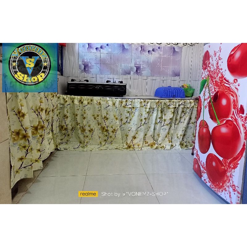 TERBARU gorden kolong meja dapur gorden meja kompor gorden dapur gorden kolong dapur cantik motif bu
