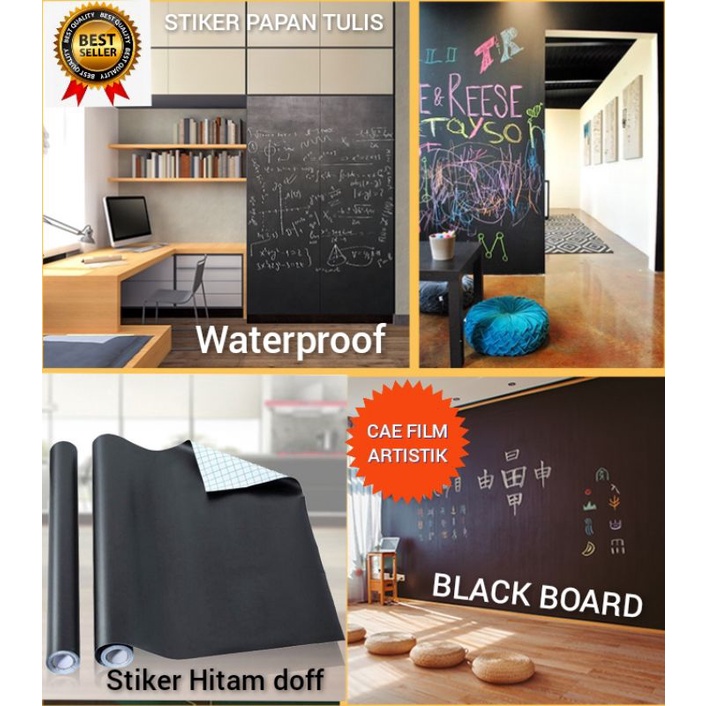 Wallpaper Sticker Papan Tulis Anak Blackboard Kapur Tempel Dinding Menu Makanan Berperekat L-120Cm