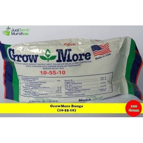 Pupuk Growmore 10 - 55 - 10 untuk Merangsang Pembungaan dan Pembuahan