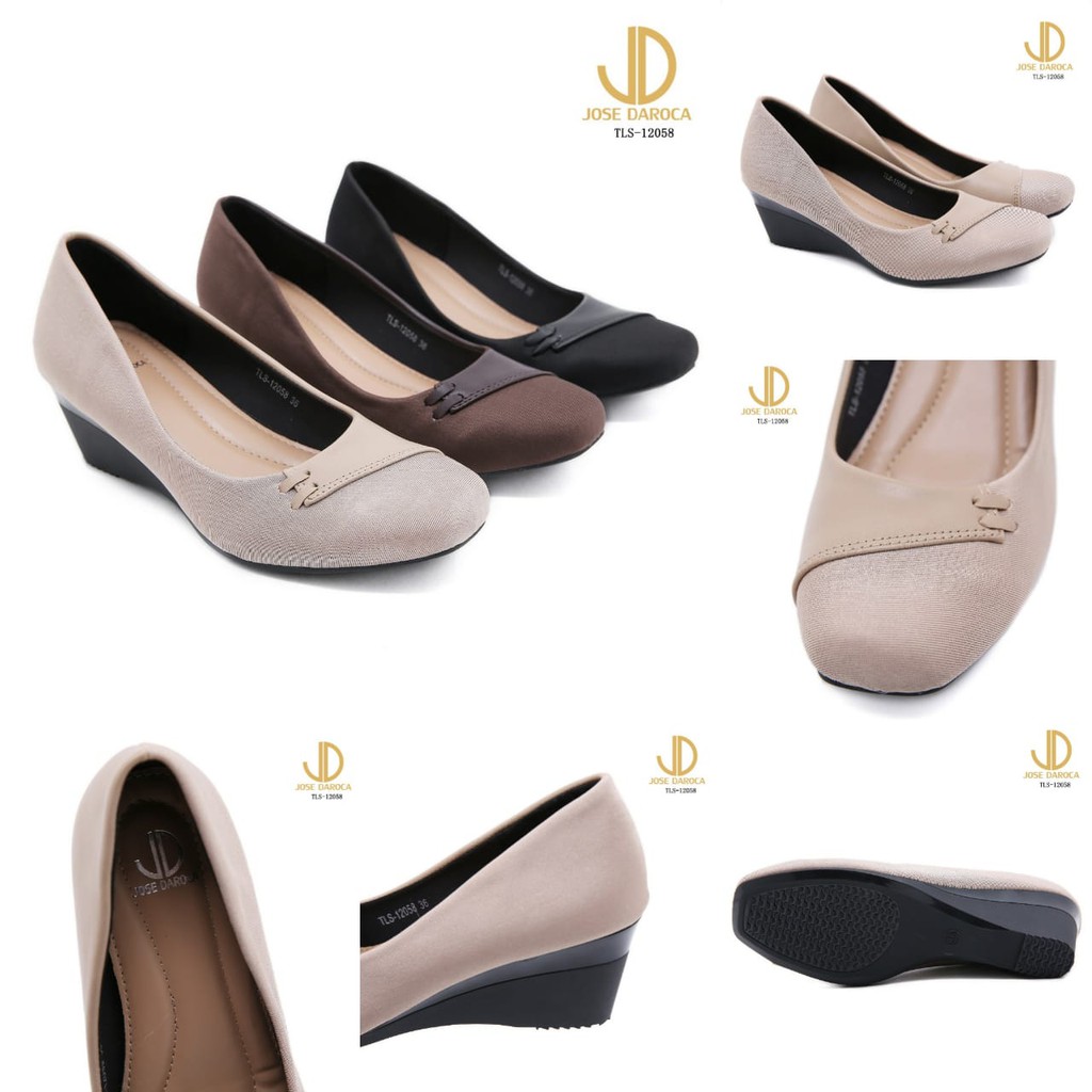 JOSE DAROCA Sepatu Wedges Wanita # TLS-12058# ORIGINAL