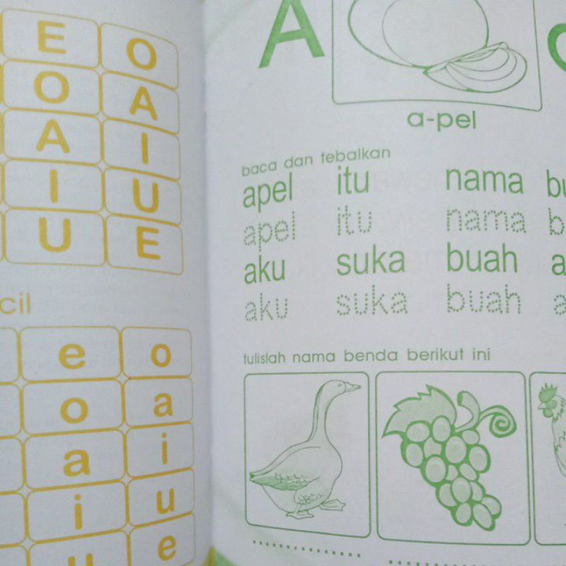 Buku Anak Belajar Membaca/Menulis/Huruf/Kata/ Bilangan arab