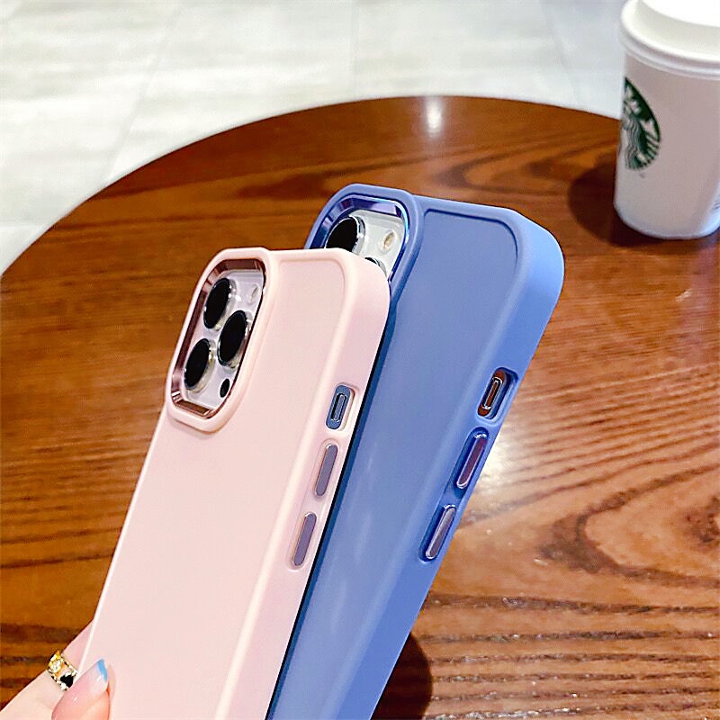 Soft Case Silikon Cair Lensa Metal Shockproof Untuk iphone 13 pro max 13 12 pro max 12pro 13pro