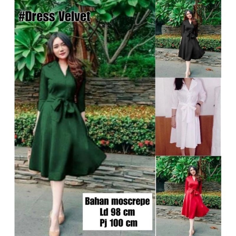 JCMP- DRESS VELVET PRISKA / DRES WANITA KIMONO TERBARU