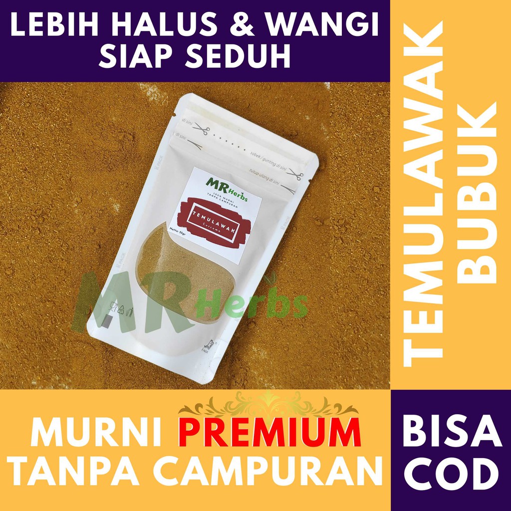 

Temulawak / Temulawak Original / Temulawak Bubuk / Jamu Temulawak / Herbal / Kesehatan / Asli Instan Bukan Cream Murni Jamu Curcumin Powder Isi 55gr Tanpa Campuran Mr Herbs