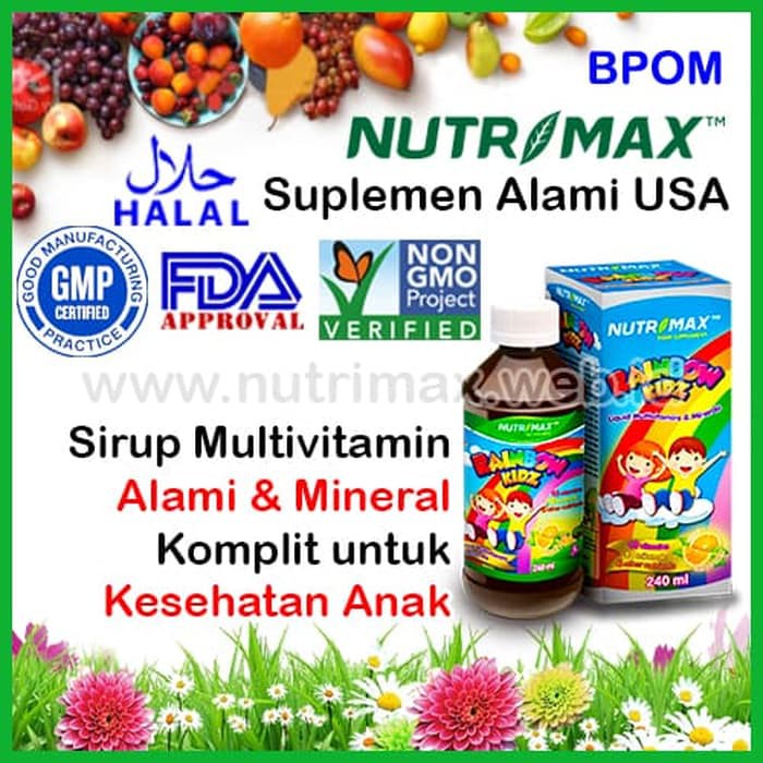 Nutrimax Rainbow Kidz 240 ml Multivitamin/Multi Vitamin Buat Anak/Kids