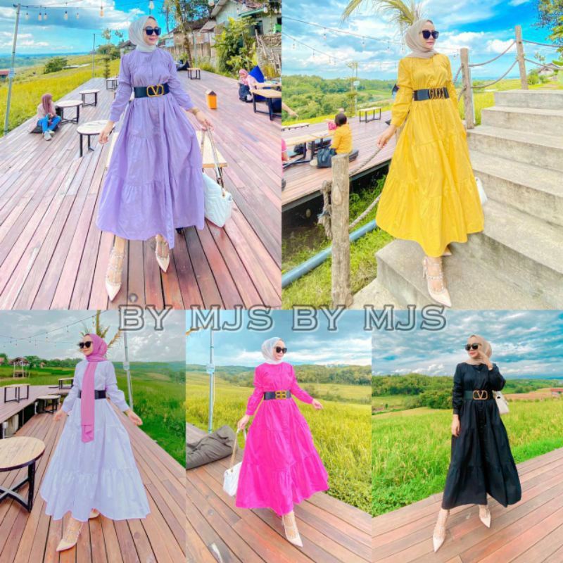midi dress/dress qiqi/gamis viral