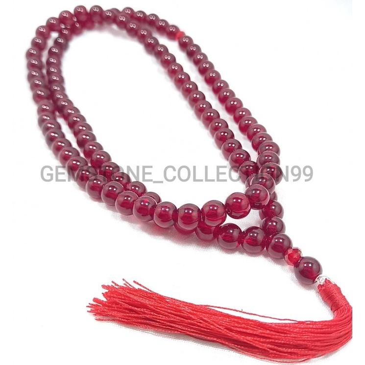 ASLI NATURAL TASBIH BATU MERAH SIAM ISI 99 BUTIR
