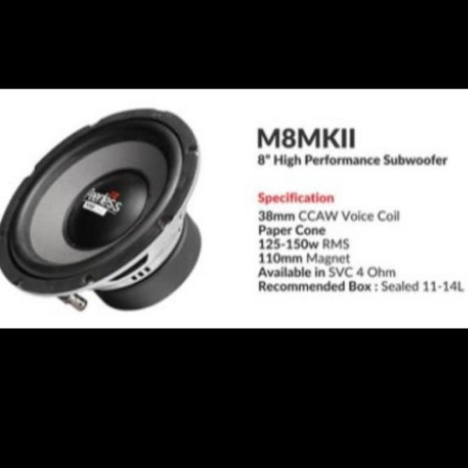 subwoofer 8inch PEERLESS M8MKII free box .
