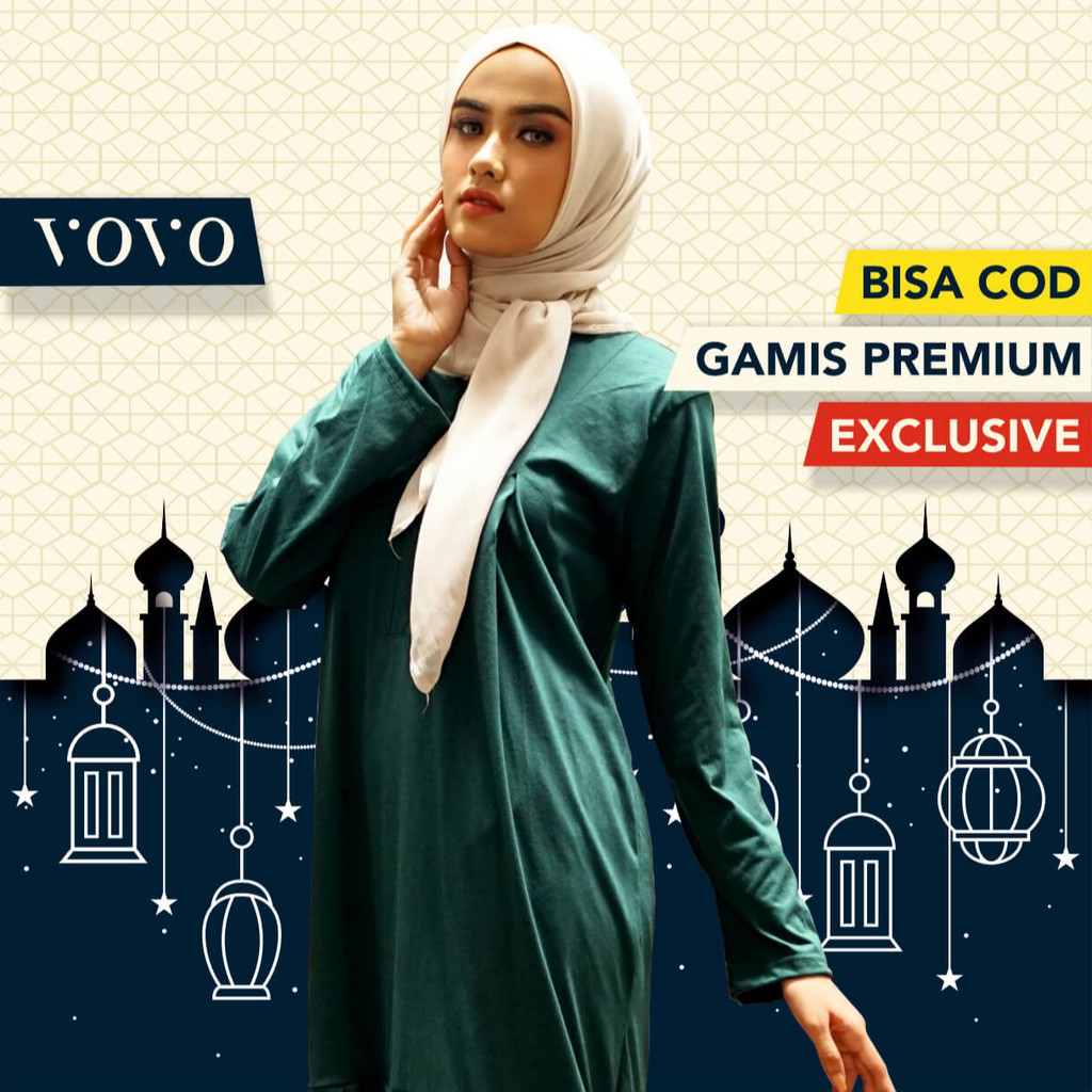 VOVO GAMIS KAOS HOYA - Dress Kaos Termurah Syari Wanita Remaja Original Casual Trendy Sporty