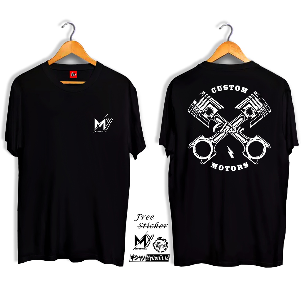 My Outfit.Id Kaos Otomotif Original Clothing Custom Classic Motorcycle Baju T shirt Pria Deus Ex Mac