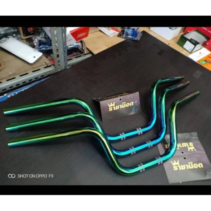 Stang Stir Tinggi Green Hijau Toska Tinggi / Rainbow UNIVERSAL Motor Sport Tiger Revo Pcx 150 Adv Scorpio Rxking Cb 150 Versa Dll