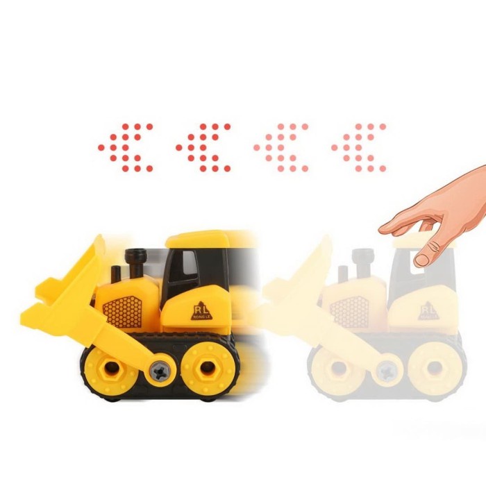 Toys Store -  4pcs DIY Mobil Konstruksi Traktor Buldozer Beko Mainan Anak Laki Laki