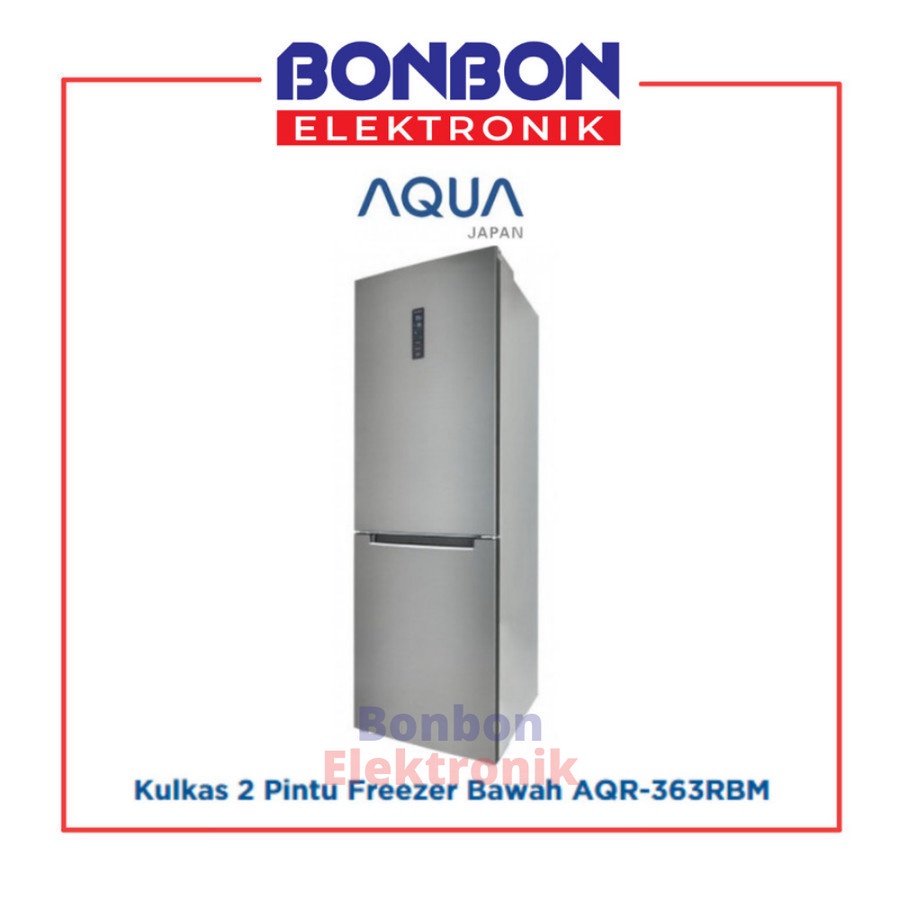 AQUA Kulkas 2 Pintu Bottom Freezer AQR-363RBM / AQR 363 RBM