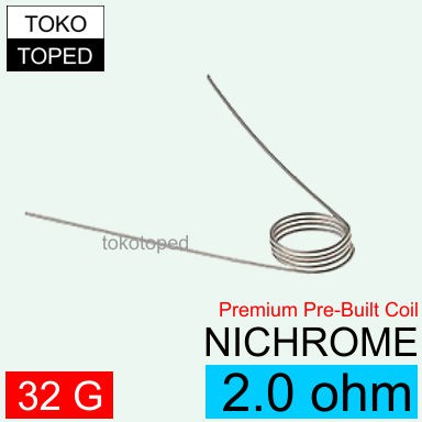 Nichrome Pre-Built Coil 2.0 ohm | nikrom 80 rda rba rta wire kanthal