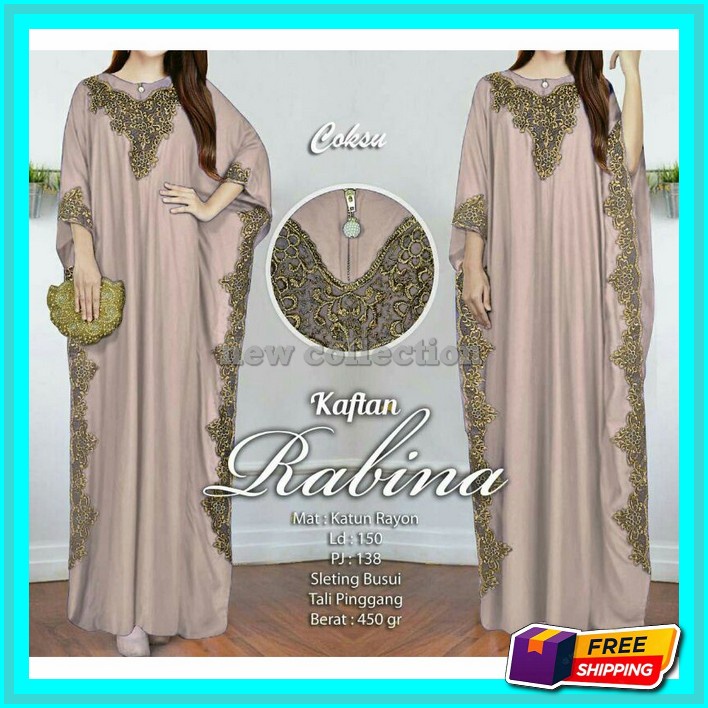 Kaftan Wanita Terbaru 2022 Mewah Cantik Modern Murah Terusan Dres Gmis Games Muslimah Kaftn Fashion 