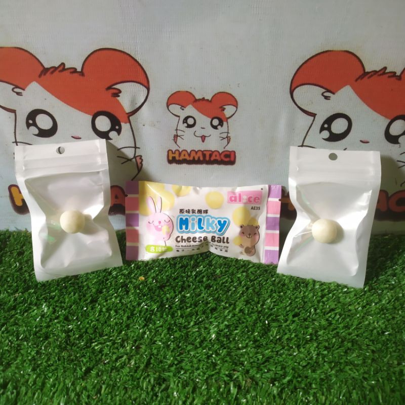 ALICE MILKY CHEESE BALL 1PCS SNACK HAMSTER/GERBIL/MARMUT/KELINCI BY HAMTACI